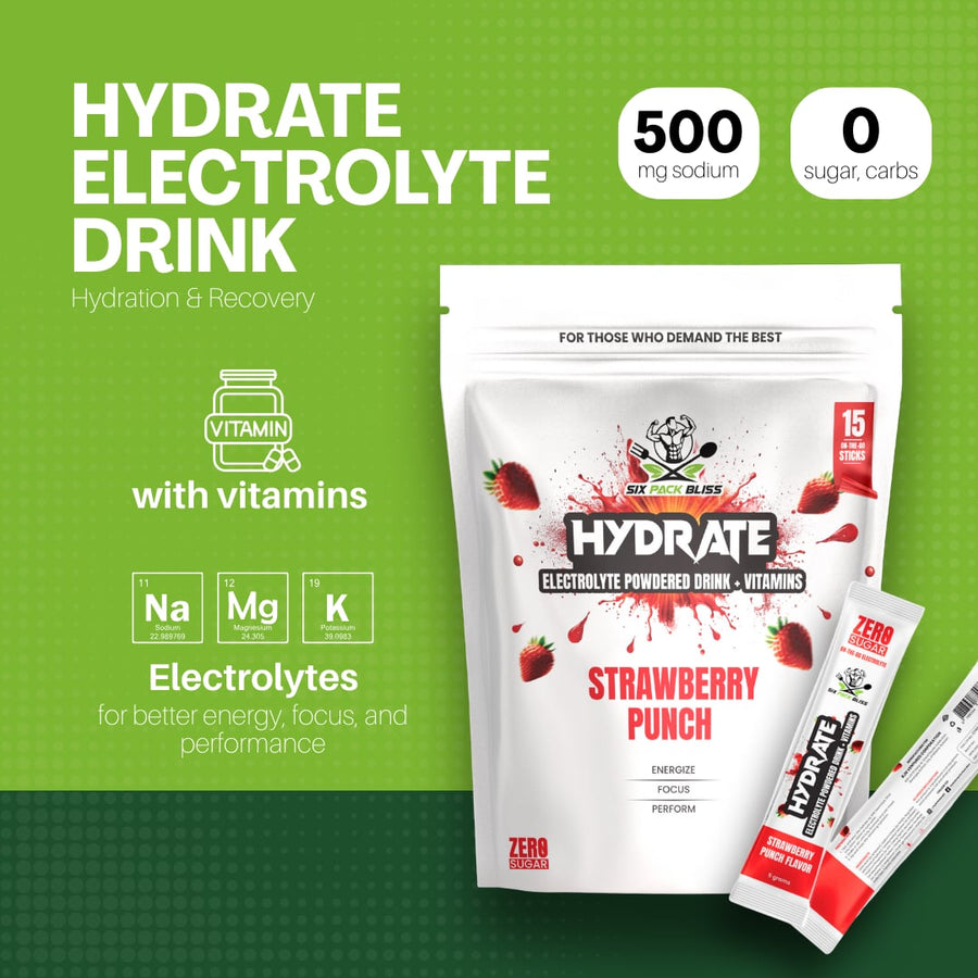 HYDRATE Electrolyte Drink — Strawberry Punch (Free Gift)
